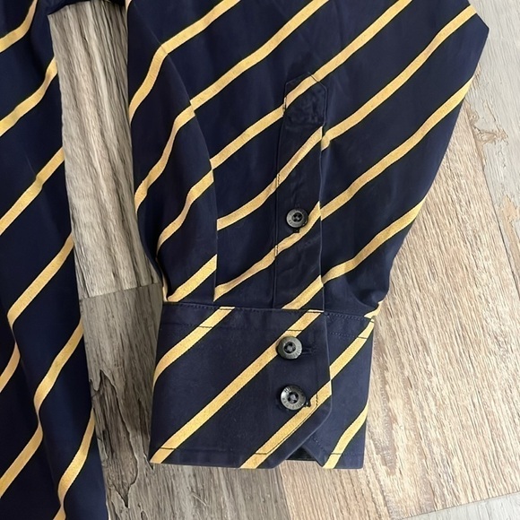 Tommy Hilfiger Mens 2xl Navy Blue Plaid Long Sleeve Business Button Down Shirt - Picture 5 of 8